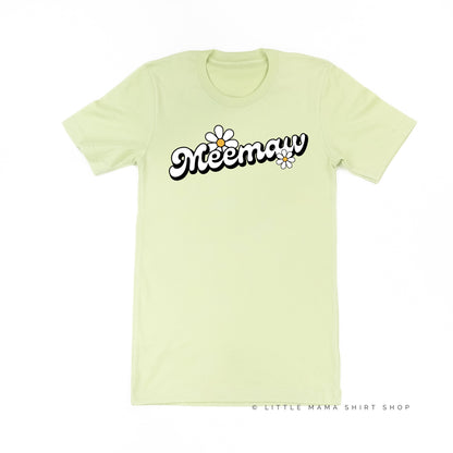 DAISY - MEEMAW (2 e's) - w/ Full Daisy on Back - Unisex Tee