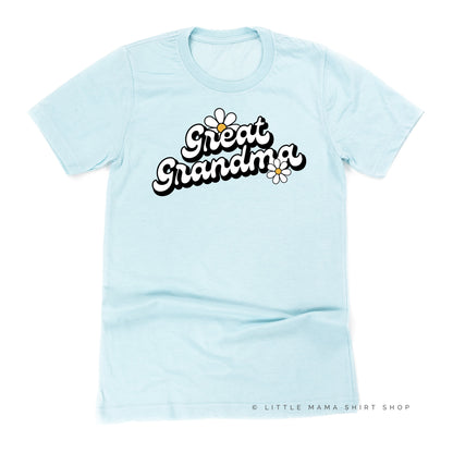 DAISY - GREAT GRANDMA - w/ Full Daisy on Back - Unisex Tee