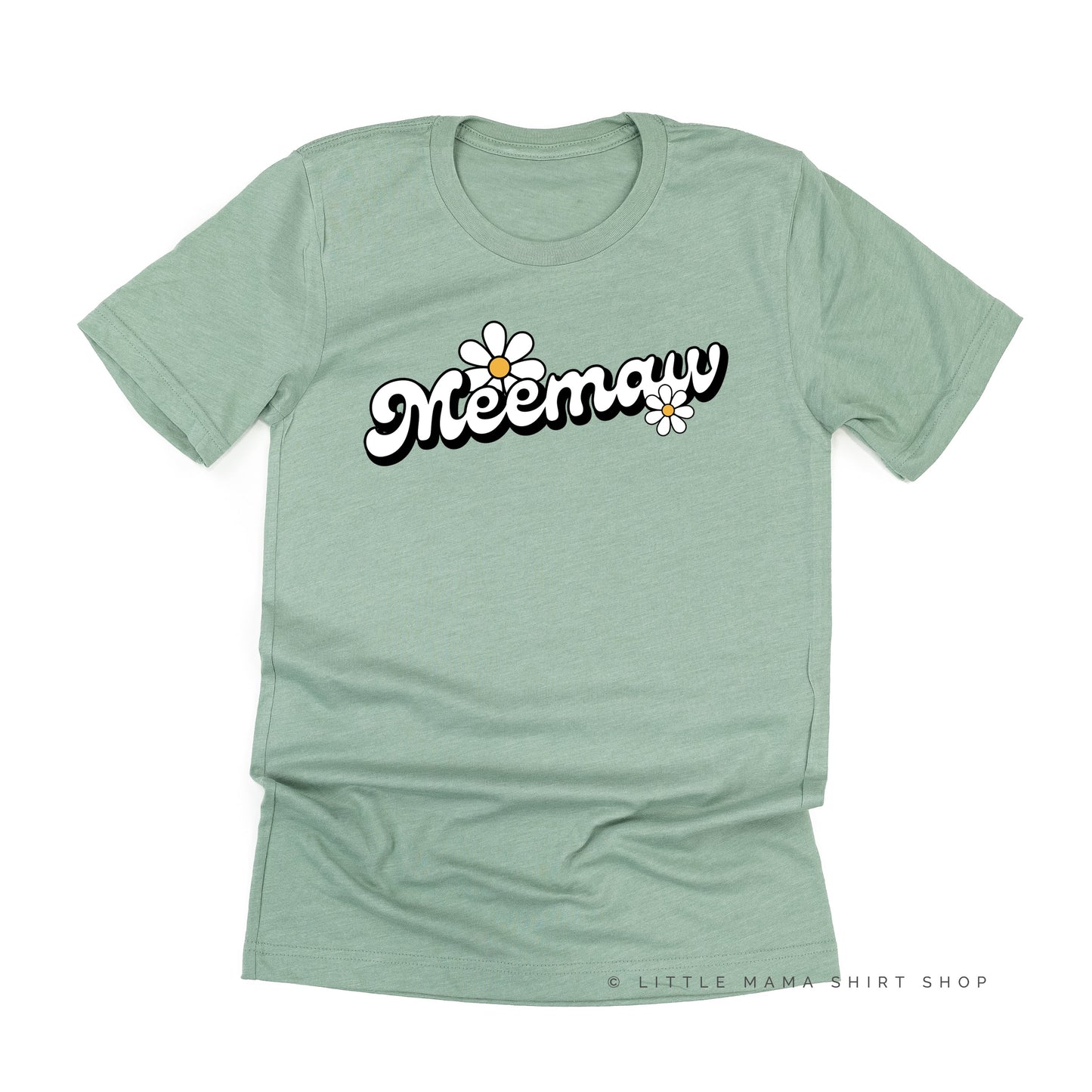 DAISY - MEEMAW (2 e's) - w/ Full Daisy on Back - Unisex Tee