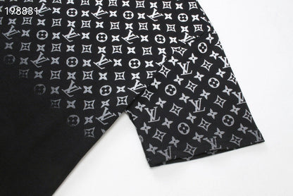 MONOGRAM GRADIENT BLACK WHITE T SHIRT