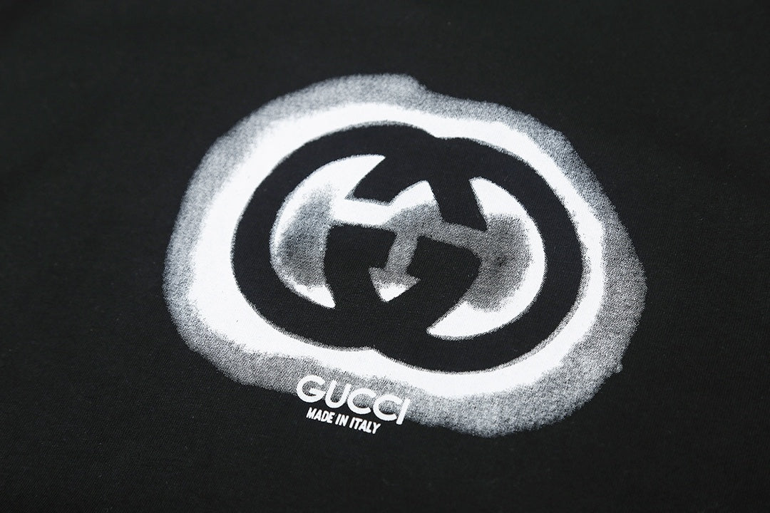 24SS spray-painted double G printed short-sleeved T-shirt