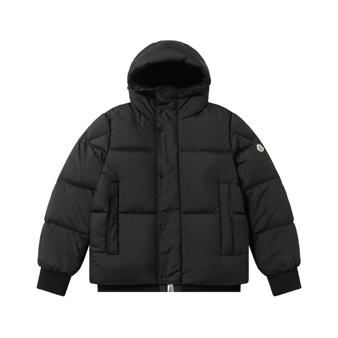 Stand up collar men's short loose down jacket