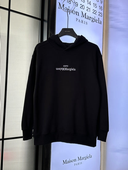 Small niche black loose hoodie