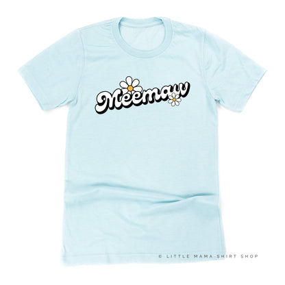 DAISY - MEEMAW (2 e's) - w/ Full Daisy on Back - Unisex Tee