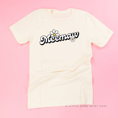 DAISY - MEEMAW (2 e's) - w/ Full Daisy on Back - Unisex Tee