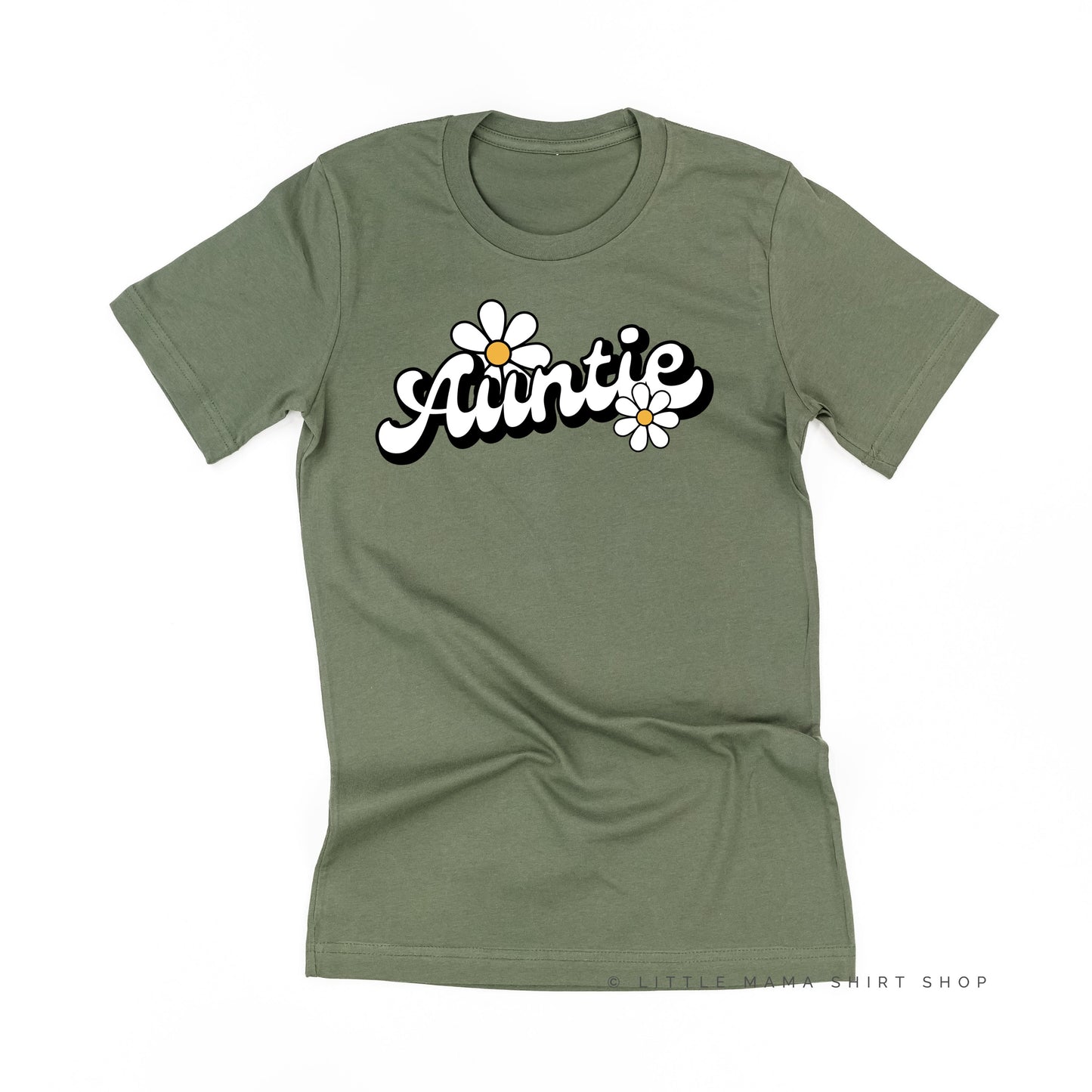 DAISY - AUNTIE - w/ Full Daisy on Back - Unisex Tee