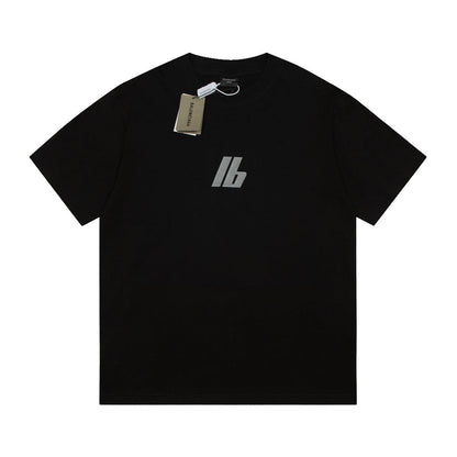 Front and rear reflective lettering logo T-shirt