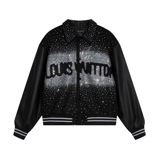 xh-diamond-encrusted leather jacket