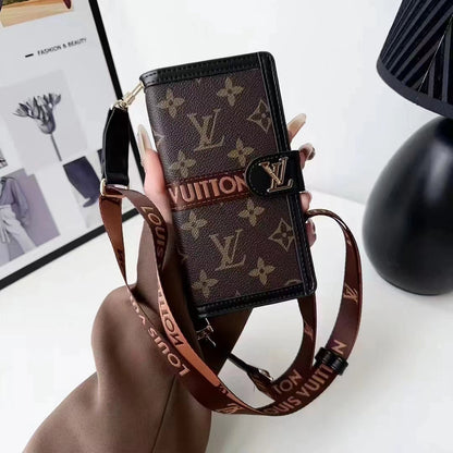 Classic Pair Lanyard Cross-Body Leather Wallet Phone Case🔥