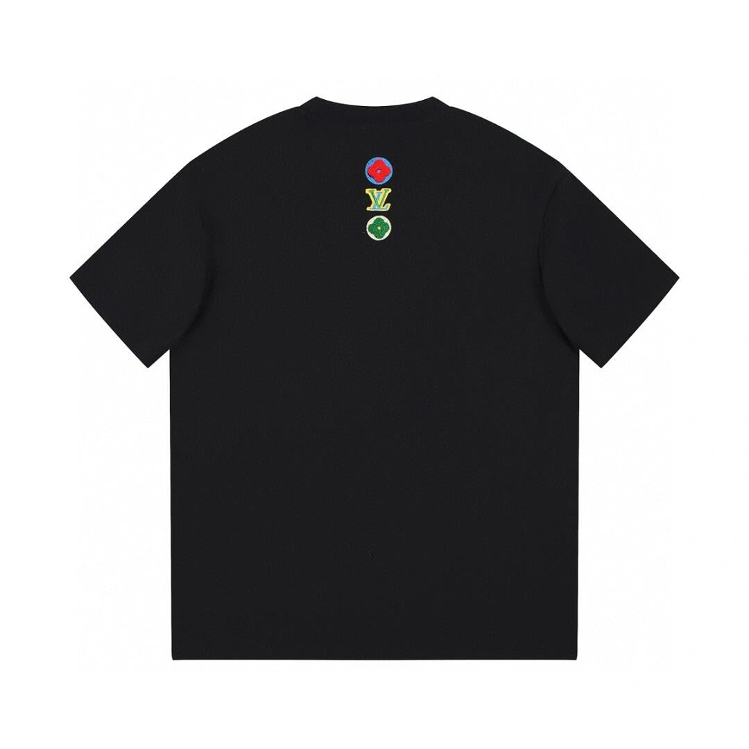 Colorful embroidered T-shirt