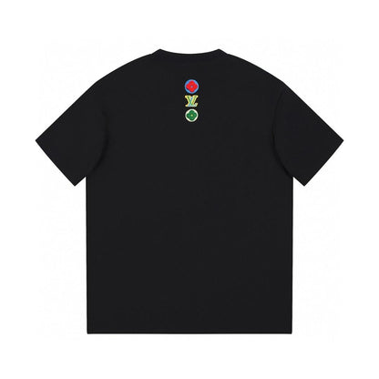 Colorful embroidered T-shirt