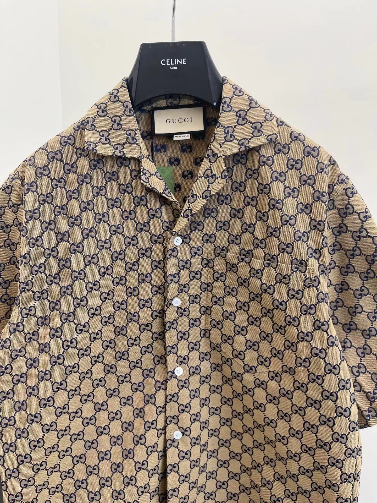 Classic Jacquard Short Sleeve Shirt Jacket