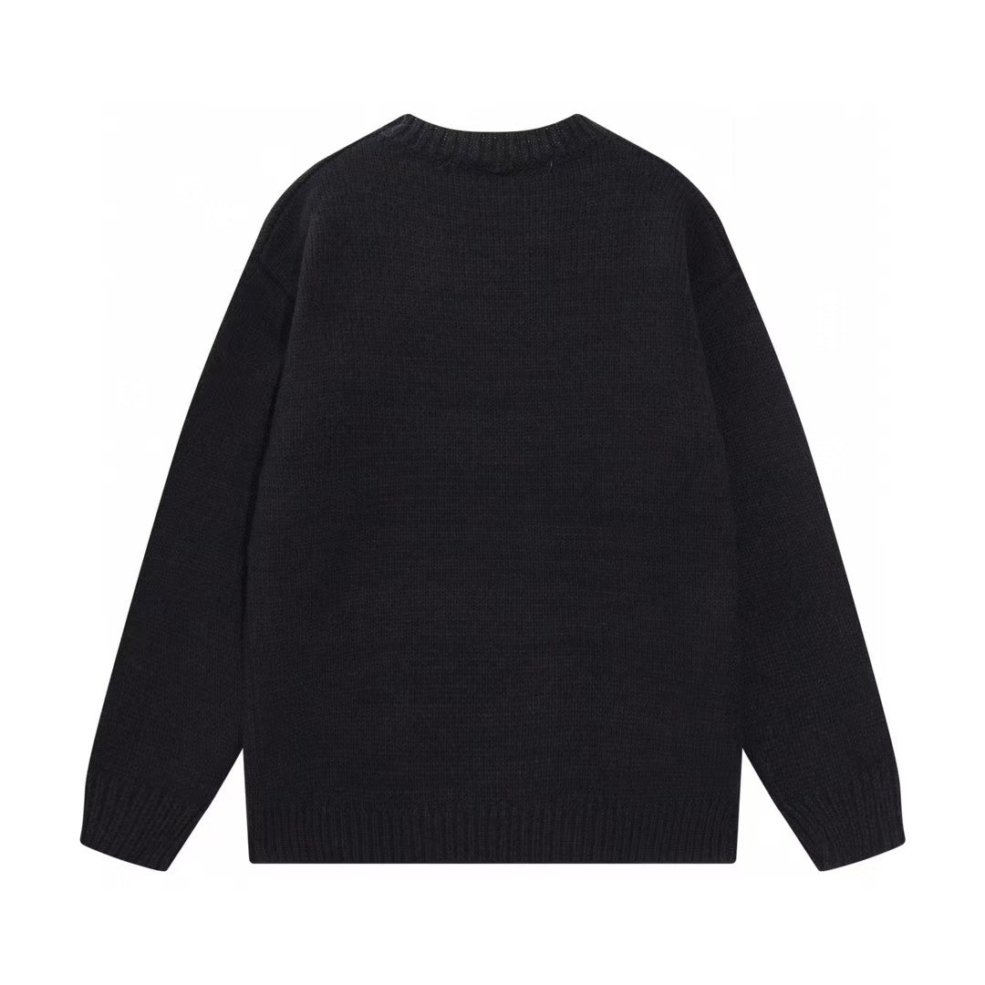 Alphabet logo jacquard wool sweater