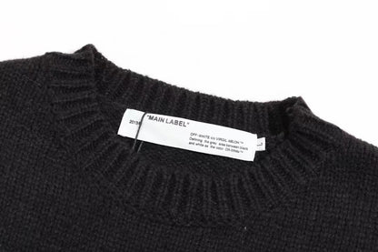 Alphabet logo jacquard wool sweater