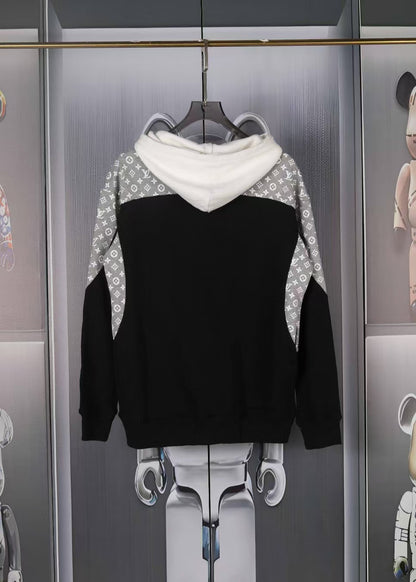 New style of floral patchwork hooded sweatshirt