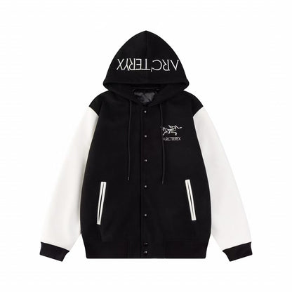 Hooded baseball jacket and cotton jacket