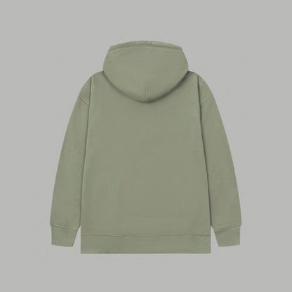 Leather label new hooded sweatshirt