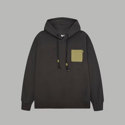 Leather label new hooded sweatshirt