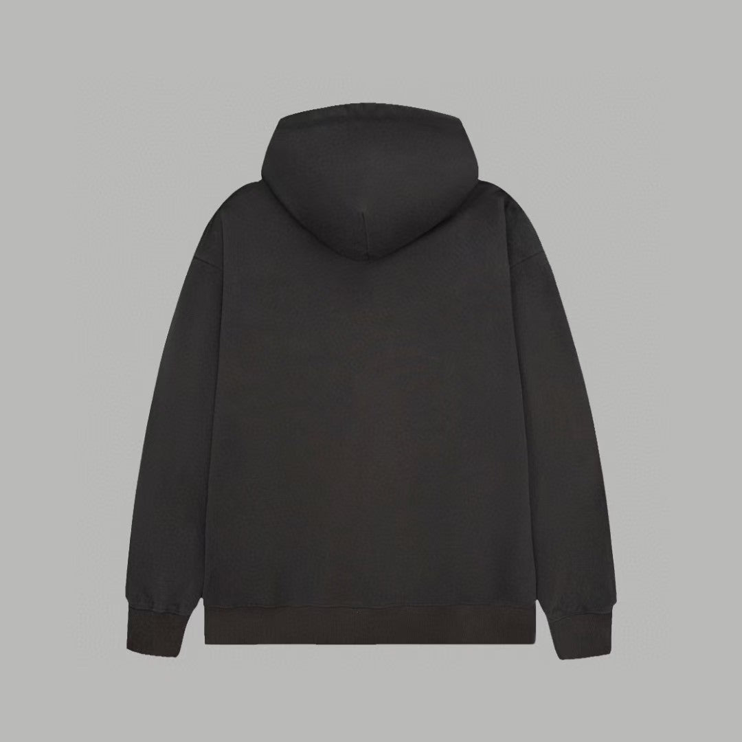 Leather label new hooded sweatshirt