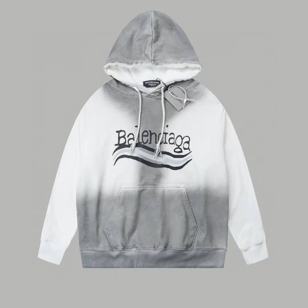 Graffiti made old letter logo hooded sweatshirt