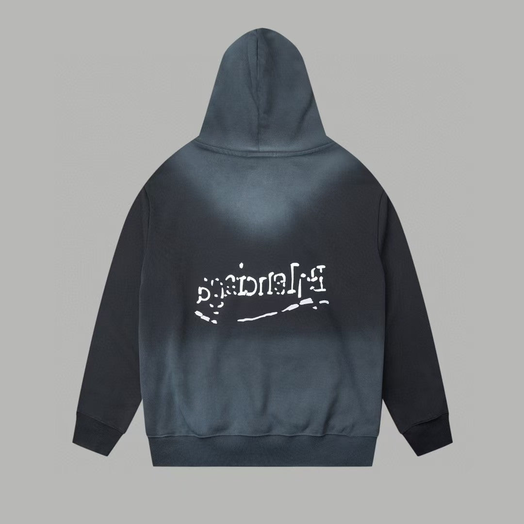 Graffiti made old letter logo hooded sweatshirt