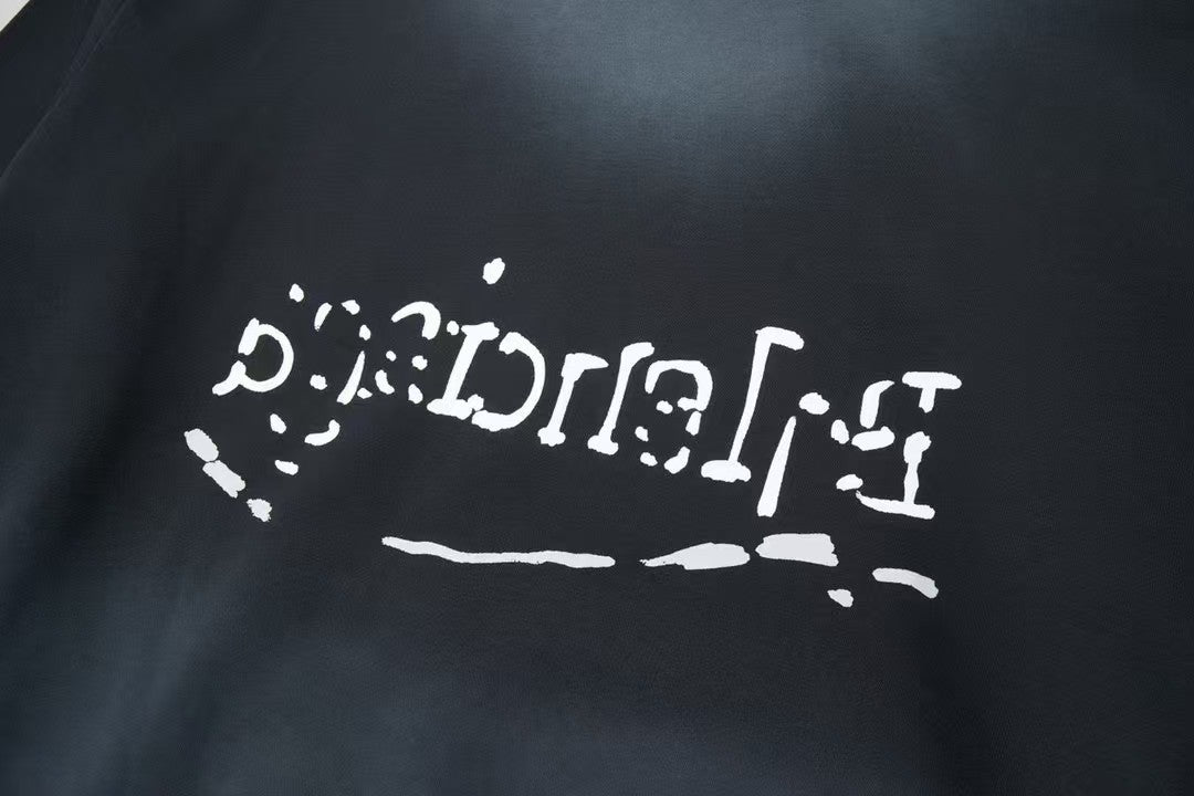 Graffiti made old letter logo hooded sweatshirt