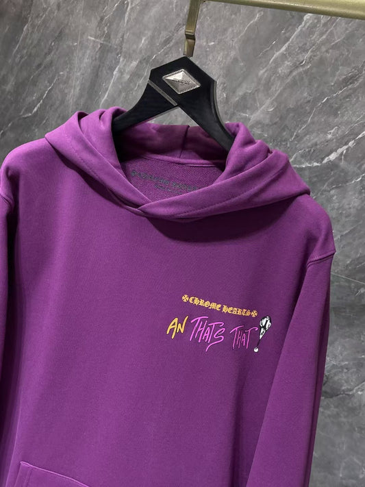 Purple hooded sweatshirt