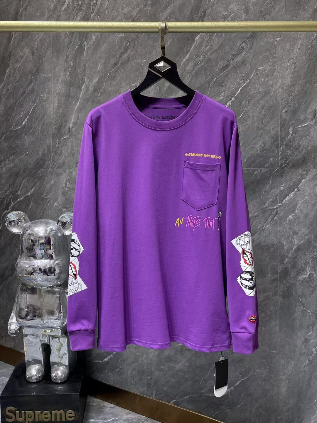 Purple long sleeved sweatshirt