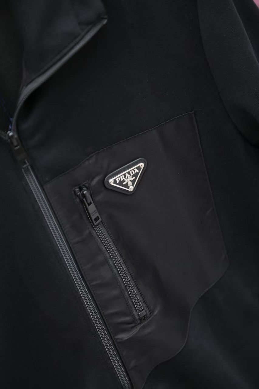 New triangular zipper hooded jacket