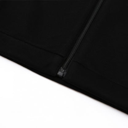 Triangle zipper hooded jacket