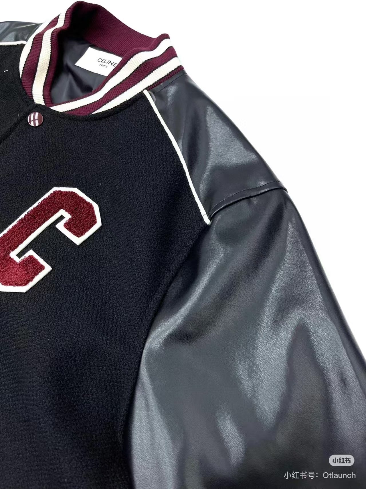 Black and red color baseball jacket