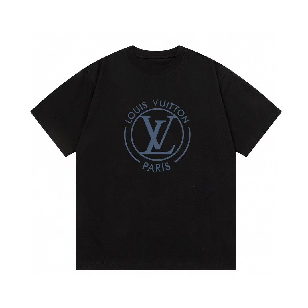 Circular letter printed T-shirt