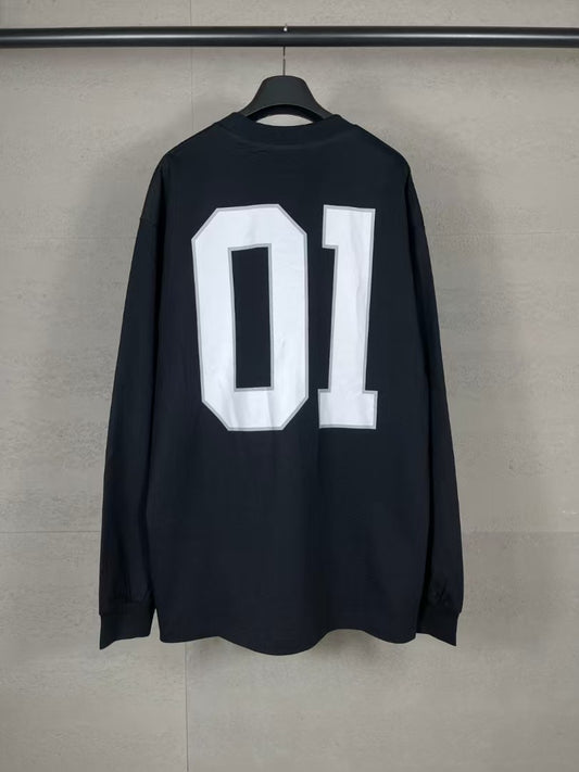 New basketball jersey embroidered printed long sleeved