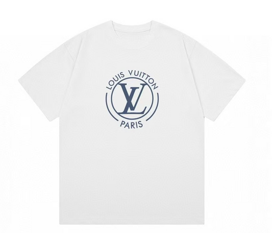 Circular letter printed T-shirt