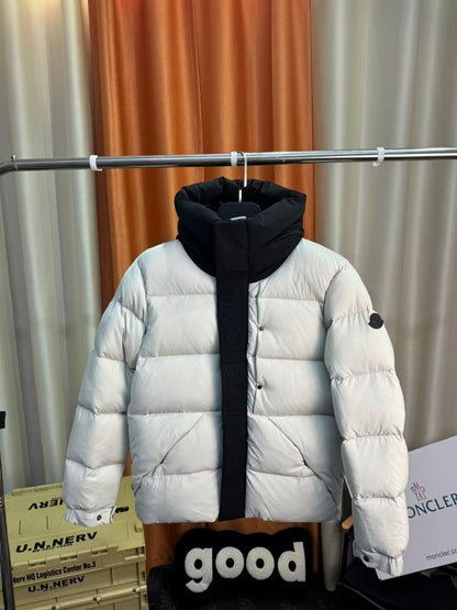 Three color short down jacket