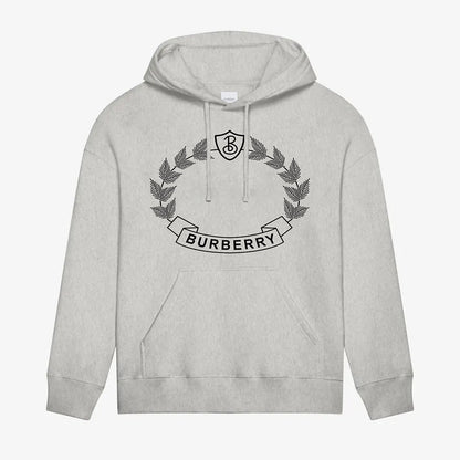 Oak Leaf Crest Print Hoodie