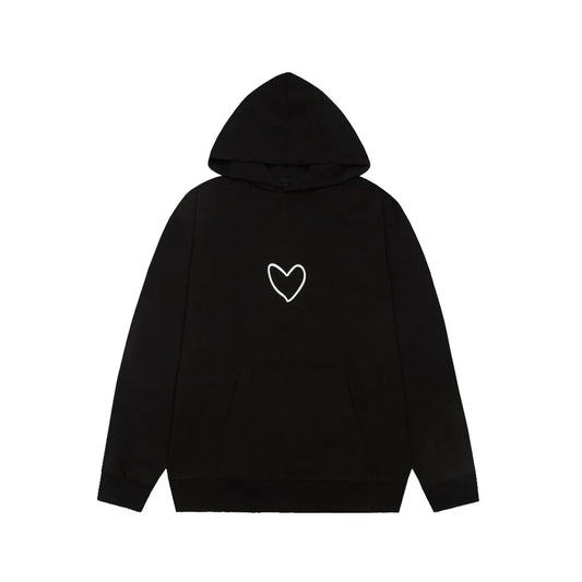 Valentine's Day limited edition hoodie with heart-shaped logo at the front and back