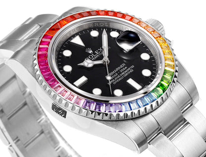 Black Dial - Rainbow 904L Steel - 41mm