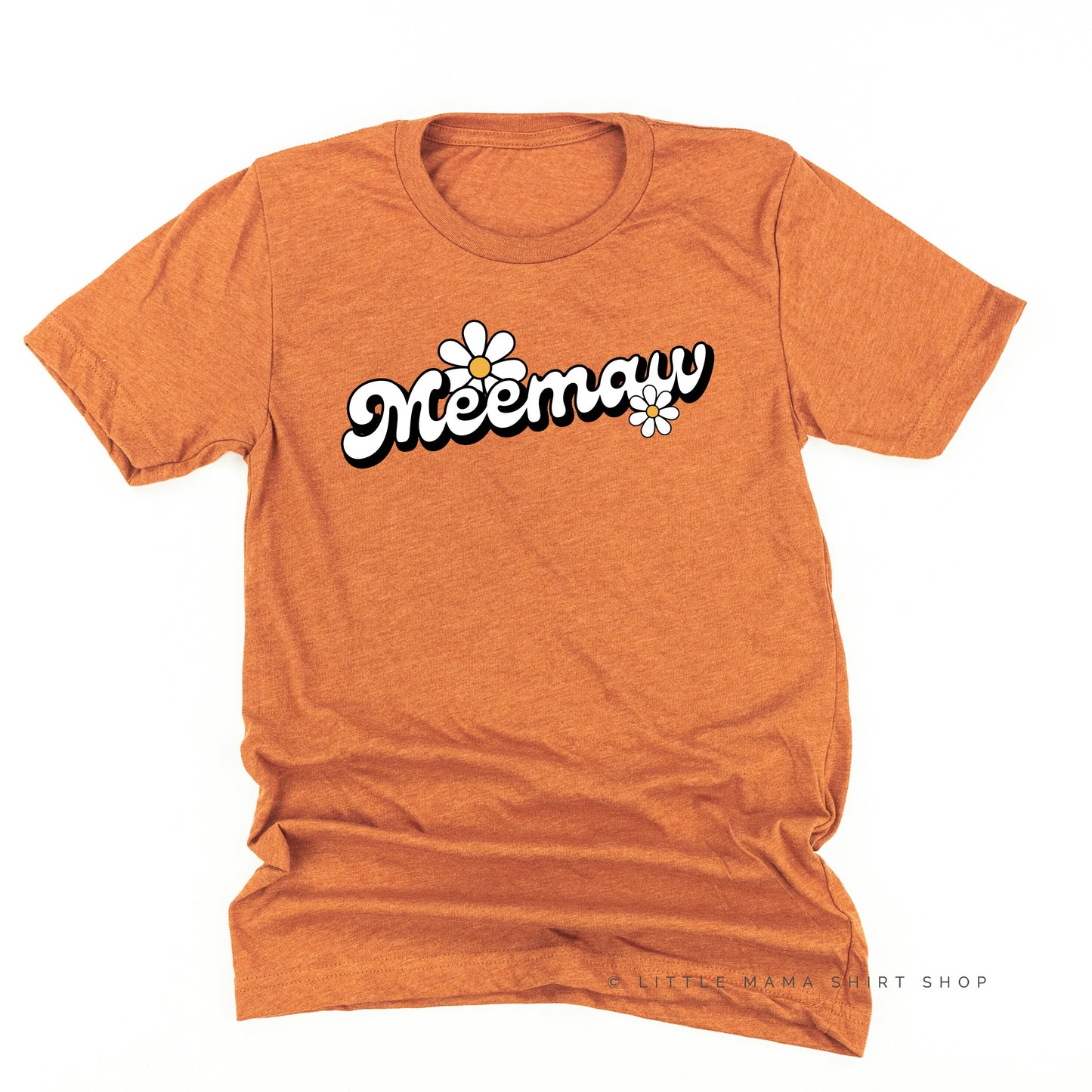 DAISY - MEEMAW (2 e's) - w/ Full Daisy on Back - Unisex Tee