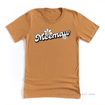 DAISY - MEEMAW (2 e's) - w/ Full Daisy on Back - Unisex Tee