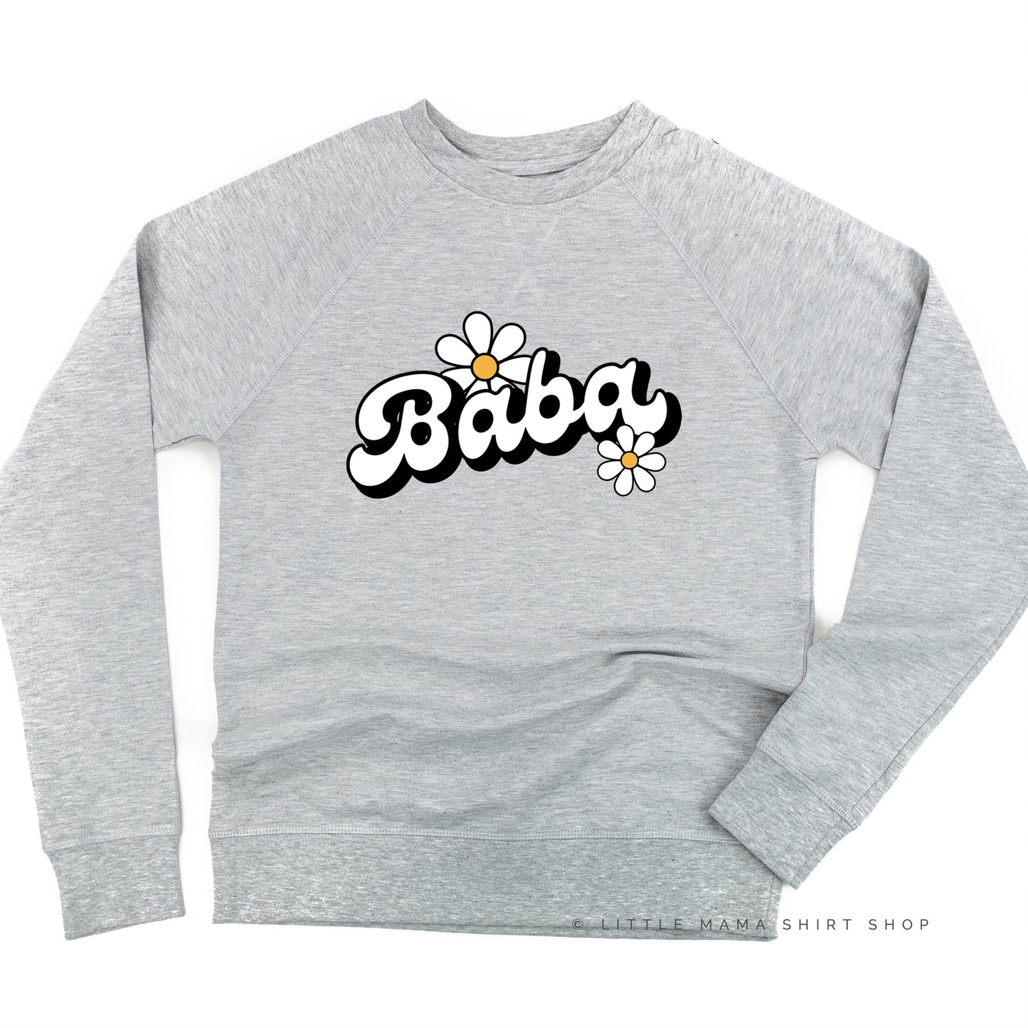 DAISY - BABA - w/ Full Daisy on Back - Lightweight Pullover Sweater