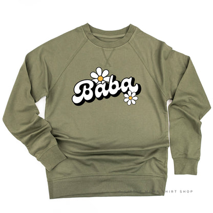 DAISY - BABA - w/ Full Daisy on Back - Lightweight Pullover Sweater