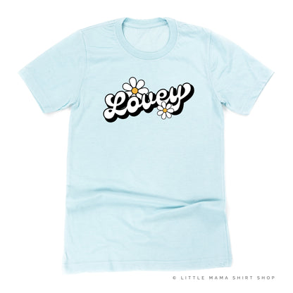 DAISY - LOVEY - w/ Full Daisy on Back - Unisex Tee