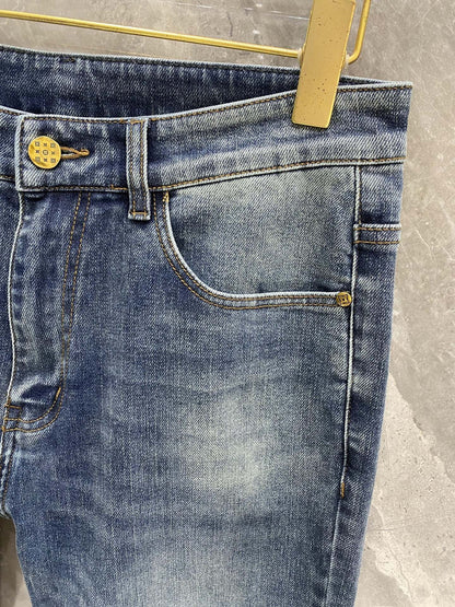 24SS Multifunction back pocket letter jeans