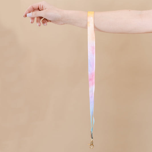 LMSS® LANYARD - PASTEL RAINBOW TIE-DYE