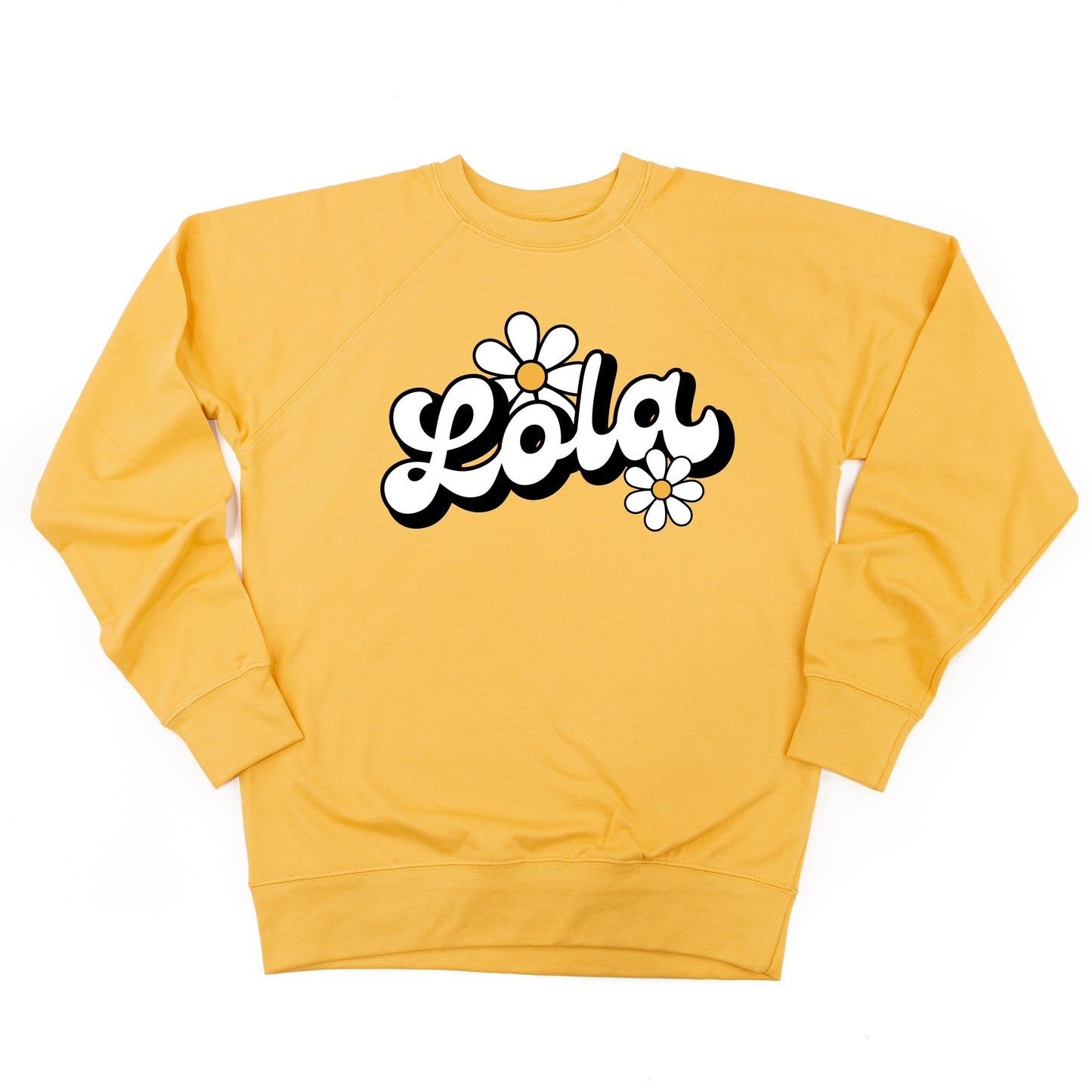 DAISY - LOLA - w/ Full Daisy on Back - Lightweight Pullover Sweater