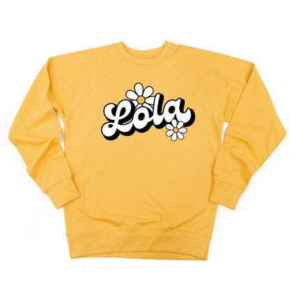 DAISY - LOLA - w/ Full Daisy on Back - Lightweight Pullover Sweater