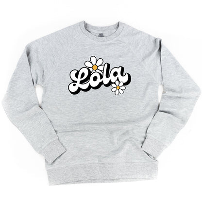 DAISY - LOLA - w/ Full Daisy on Back - Lightweight Pullover Sweater