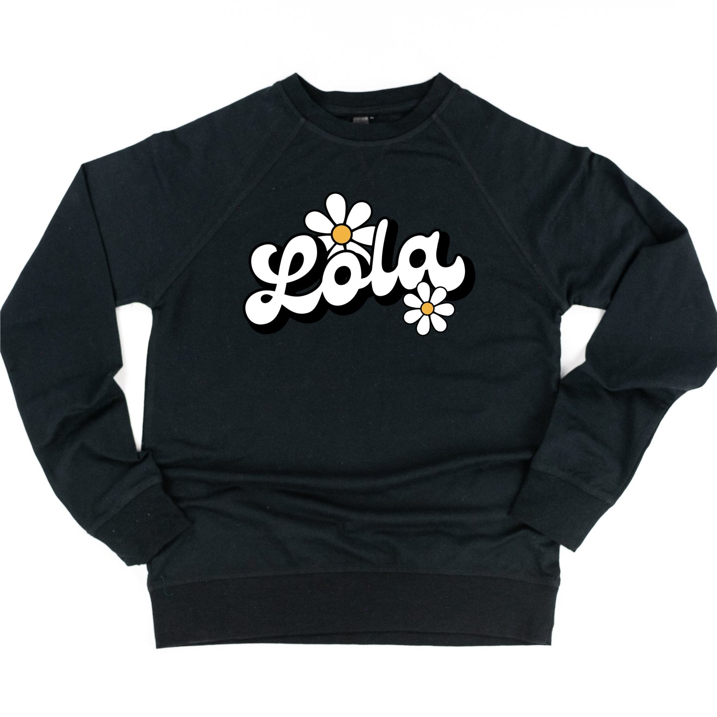 DAISY - LOLA - w/ Full Daisy on Back - Lightweight Pullover Sweater