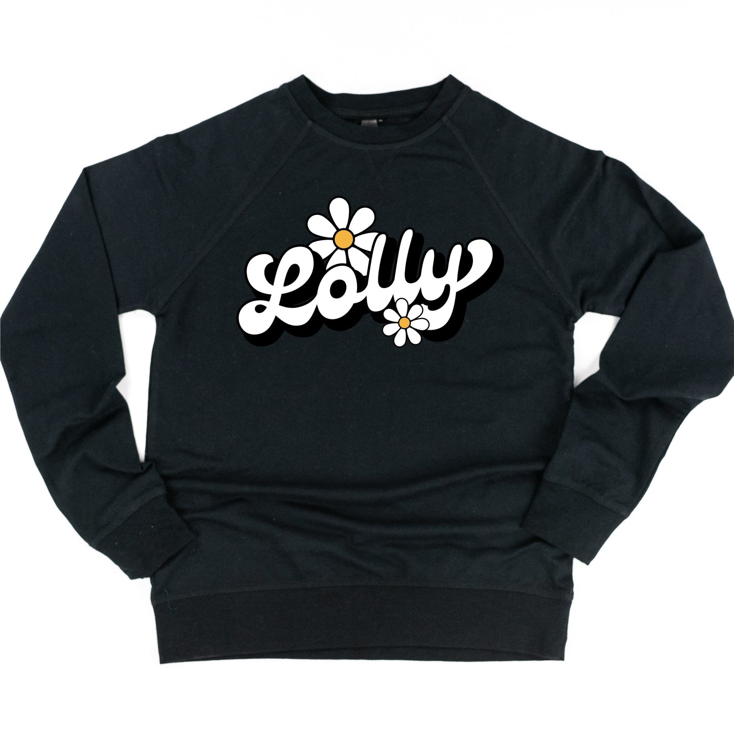 DAISY - LOLLY - w/ Full Daisy on Back - Lightweight Pullover Sweater